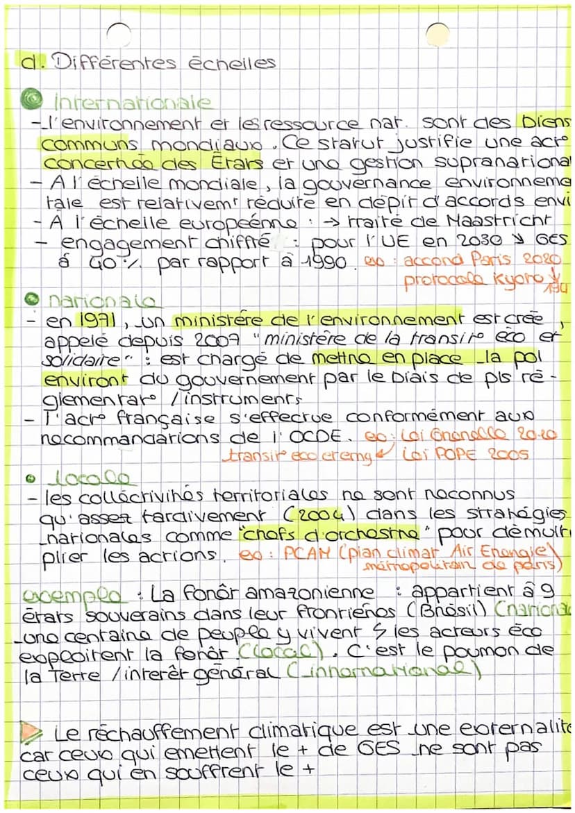 CHAPITRE 5
Quelles actions publiques pour
Enviromen
L'environnement designe le milieu dans lequel
evolve un organisme. Il comprend l'air, Tr