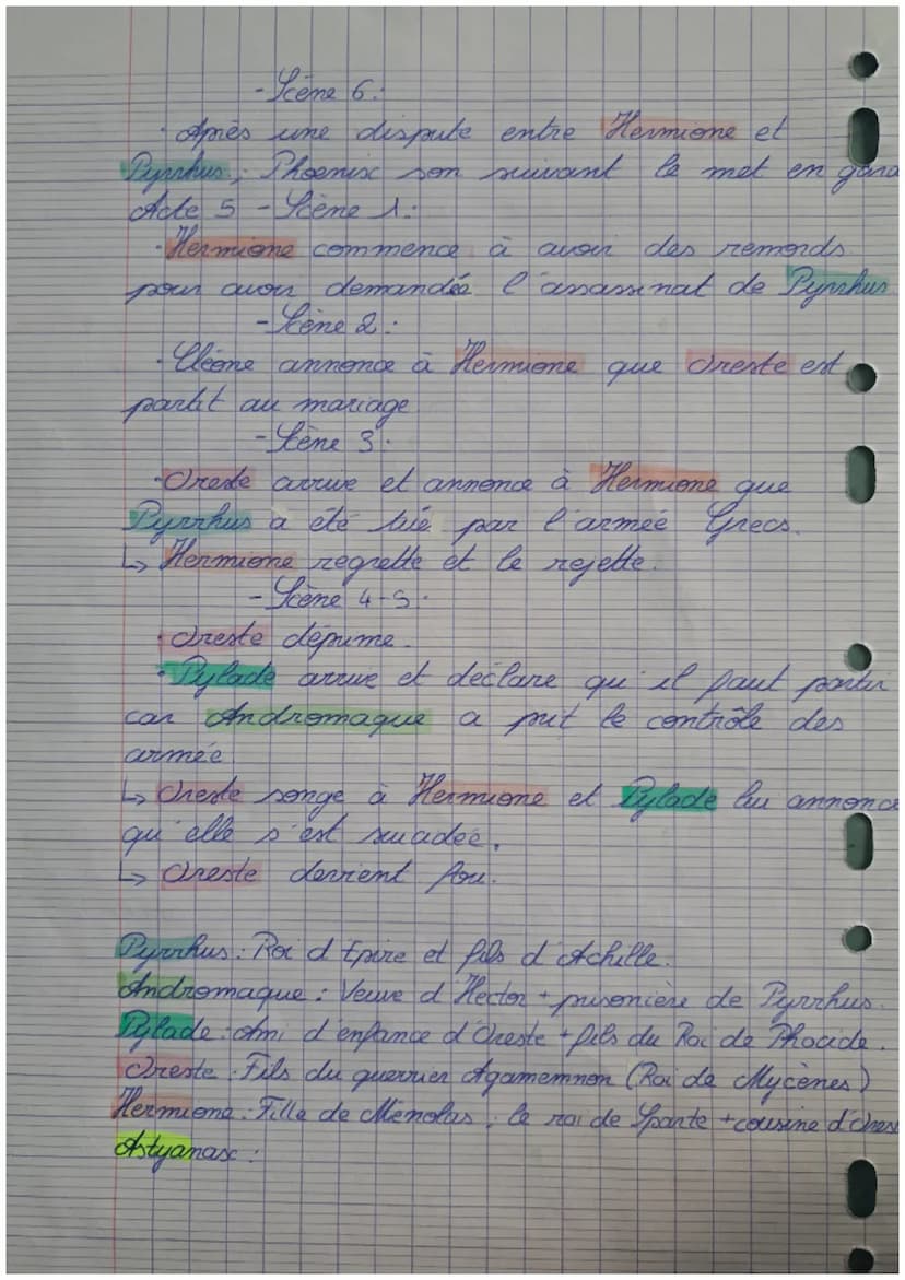 s
Androma
Notes + Contexte
Contexte
0
•
na que
Guerre entre la Grèce et trois
Achille Cheros Grecs + père de Pyrrhus.) lue
Hector (heros Foy
