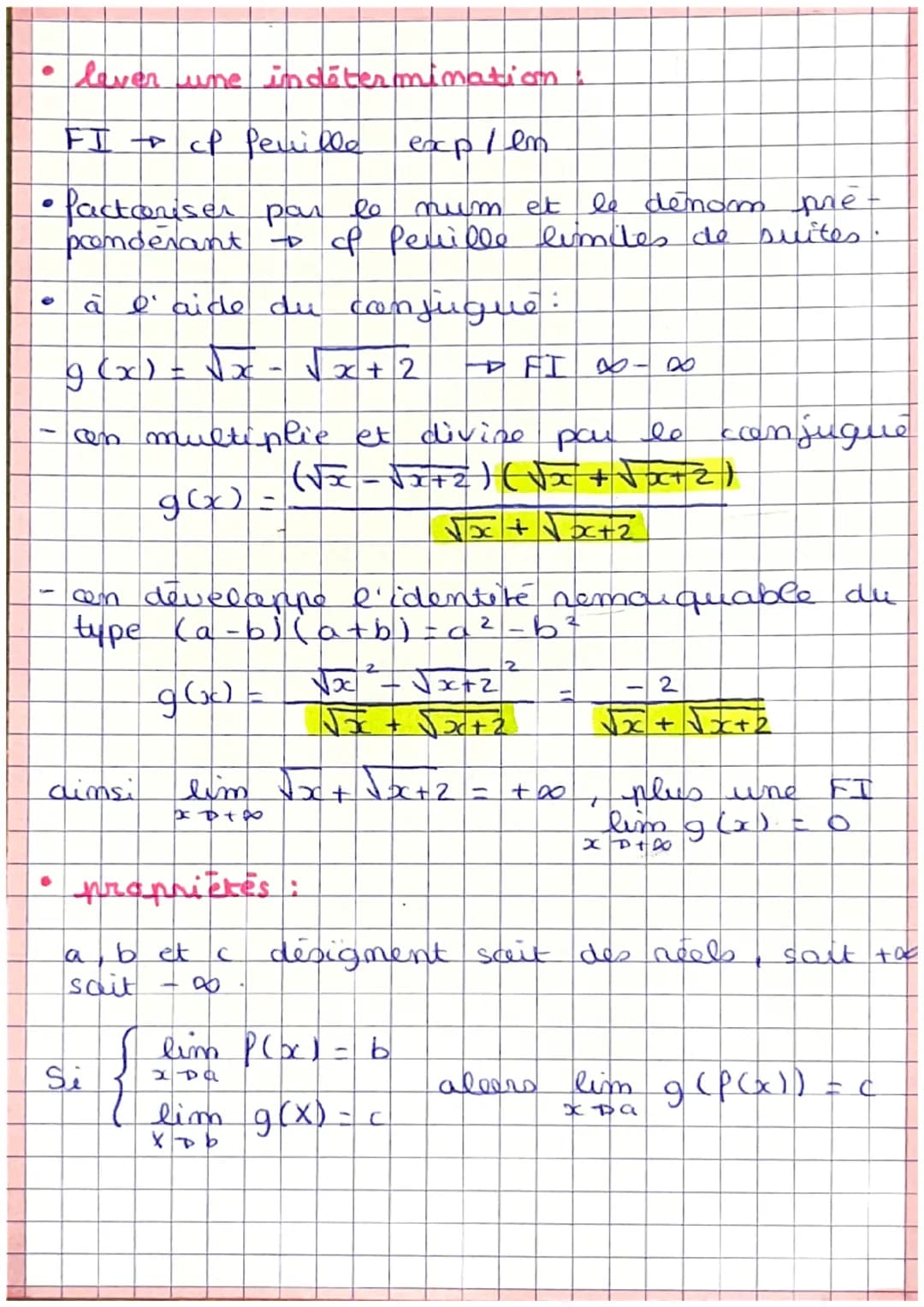 • limites des fonctions de références:
lim
X448
lim
20+00
lim √x
XP+P
FELE
●
limites de fonction
160
± +00
exemple:
-
4
= +00
∞
lim
XIX
1
li