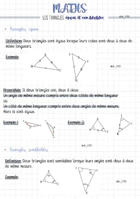 Know Maths: Les triangles égaux et semblables thumbnail