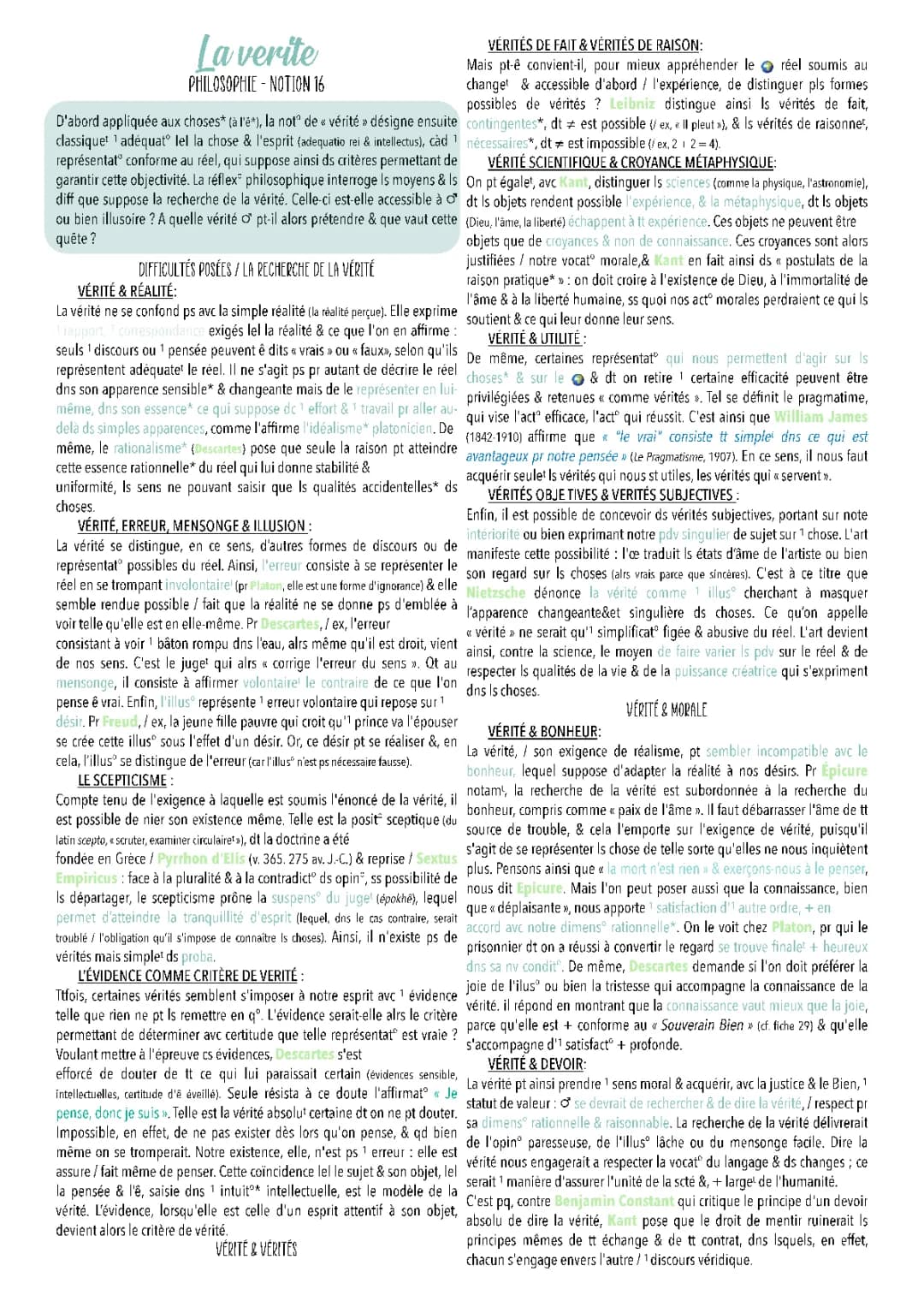 Vérité et Réalité: Quelle est la Différence?