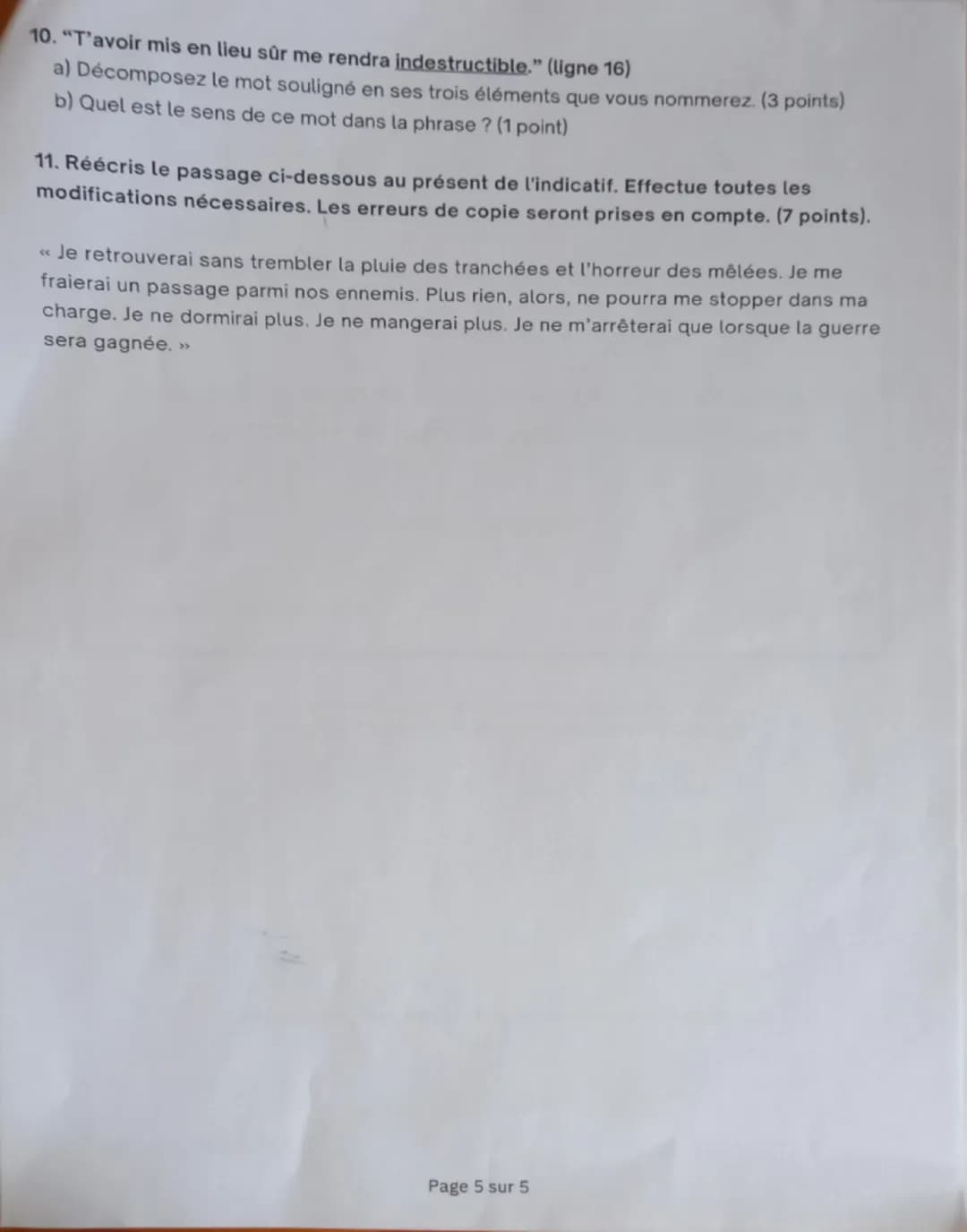 # DIPLÔME NATIONAL DU BREVET

Brevet blanc janvier 2025

## FRANÇAIS

Compréhension et compétences d'interprétation
Grammaire et compétences