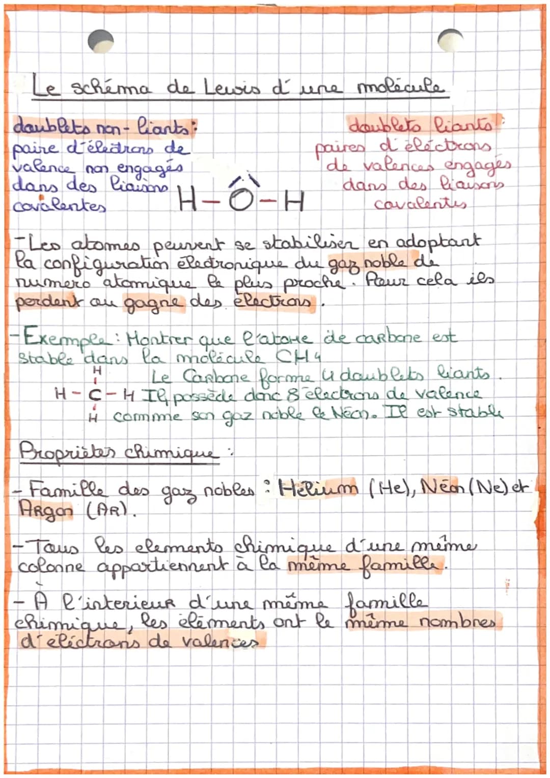 CHIMIE'
Configuration electronique
Noy Au
4s 2s 2p 3s 3p
numeros -nb de couches
lettres = sous-couche
Sous couches 5 = 2 élections max
-
Sou