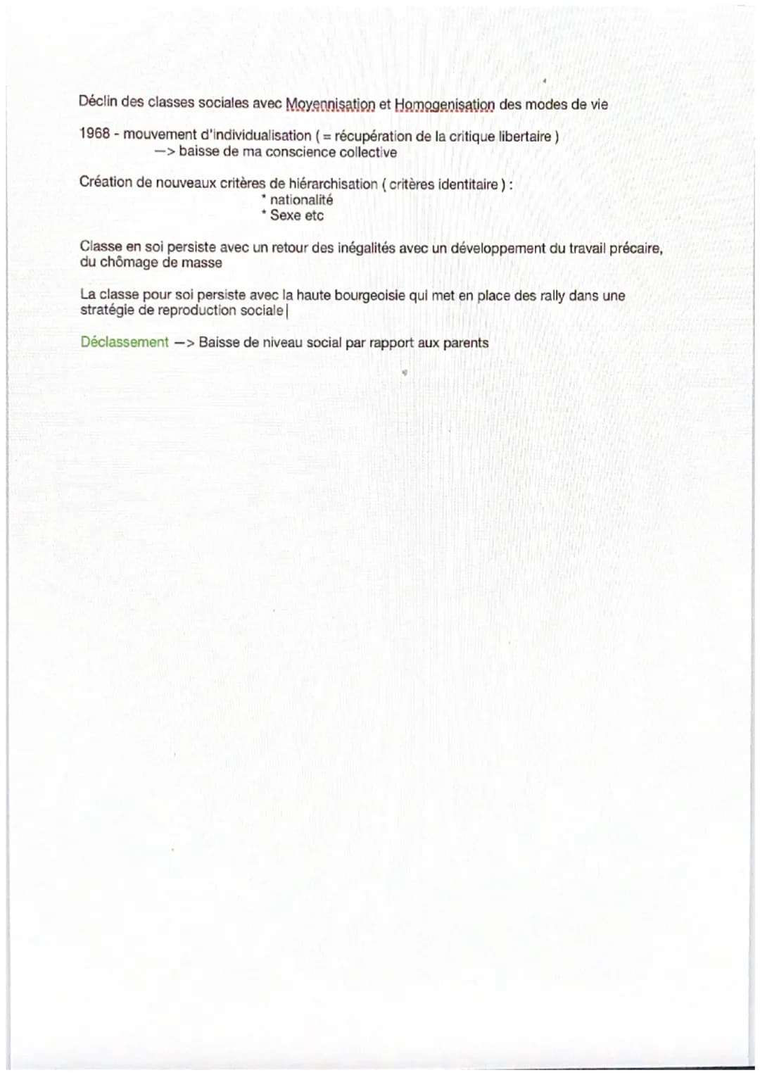Comment est structurée la société française actuelle
Facteurs de structuration -> Lieu de résidence
PCS
Age
Revenu/diplôme
Compo du menage
I