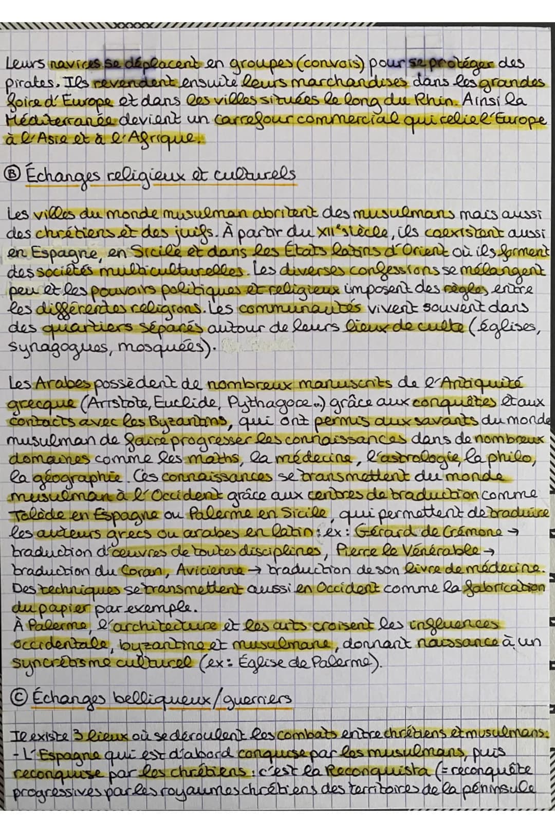 ibérique occupés par les musulmans).
Le Sud de l'Italie et la Sicile conquis par les Normands
Le Proche-Orient qui est convoité par les chré