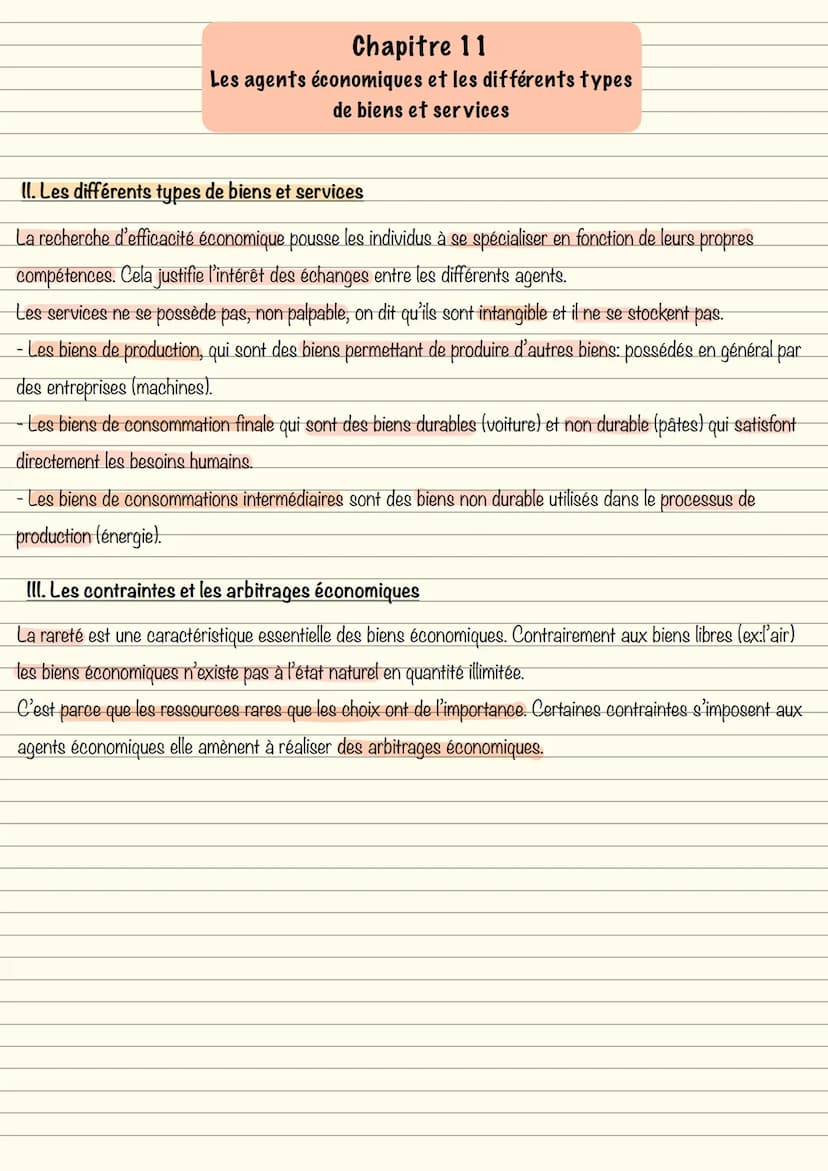 Chapitre 11
Les agents économiques et les différents types
de biens et services
II. Les différents types de biens et services
La recherche d