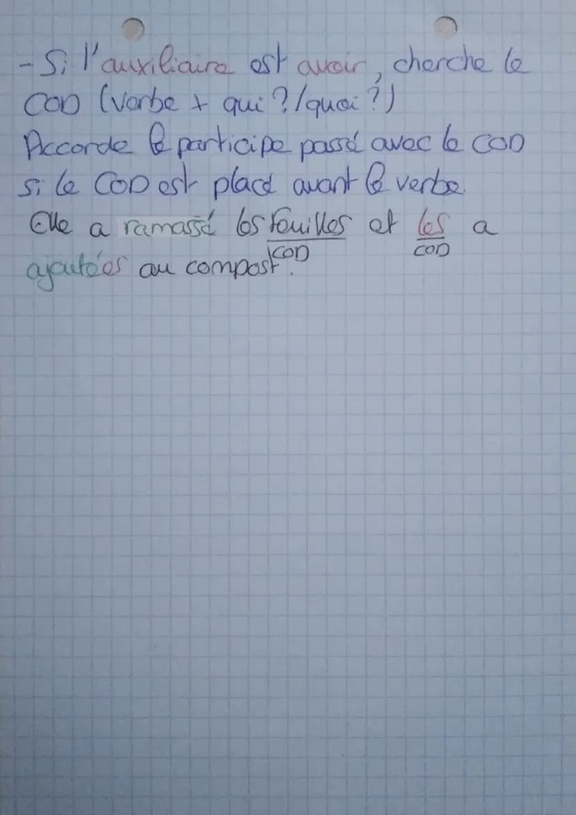 • Français
• Le Participe Passé est une forme impersonnelle
du verbe. Il est utilisé avec l'auxiliaire
être ou avoir pour former un temps co