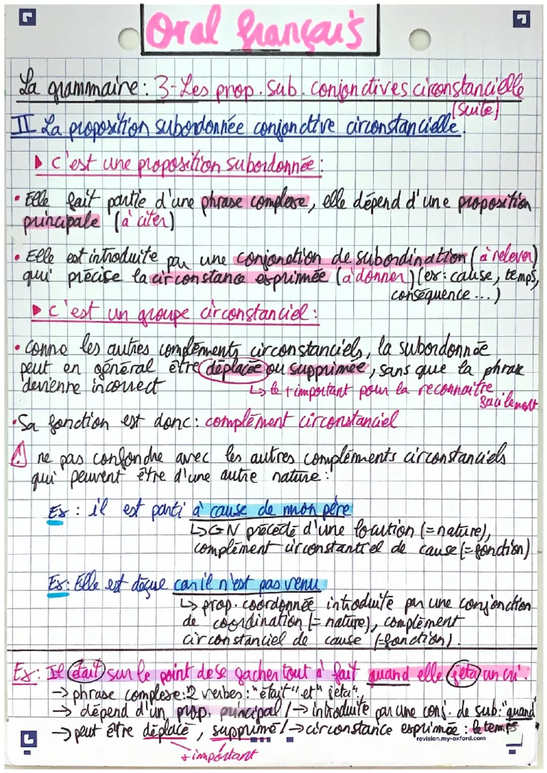 JOral hançais
La grammaire : 3-Les propositions sub. consonctives.
I- Rappels.
airconstancelle
-Les expensions du nom /verbe.
• prop. justap