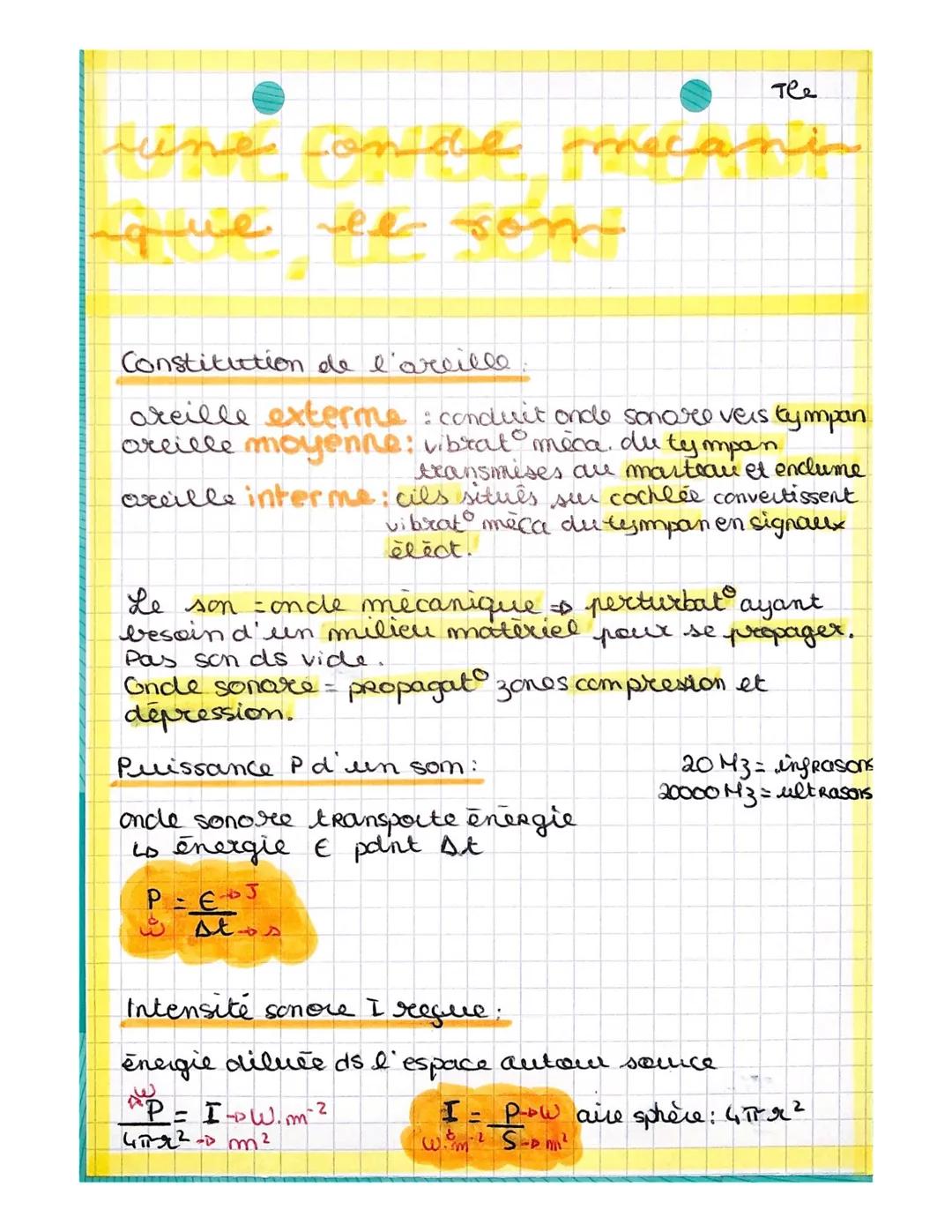 une
é onde ma
que el som
Constitution de l'areille
areille exterme: conduit onde sonore vers tympan
areille moyenne: vibrat méca. du tympan
