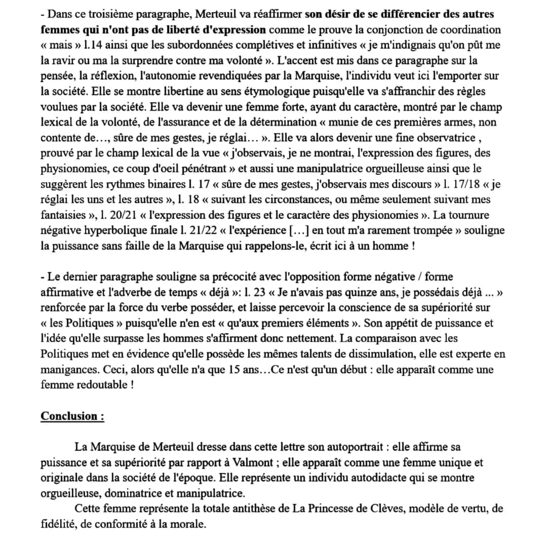 Les Liaisons Dangereuses, Choderlos de Laclos, 1782, extrait de la lettre 81 ;
Introduction :
Les Liaisons Dangereuses est un roman épistola