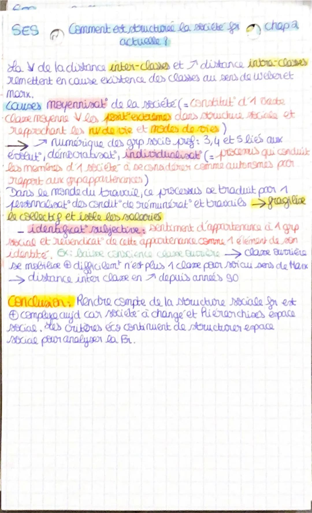 SES 1 Comment est structuree la société
française actuelle ?
Intro: Inegalites en France
fracture
↳ eco€ et socioculturelles
Ex: Sh Denis et