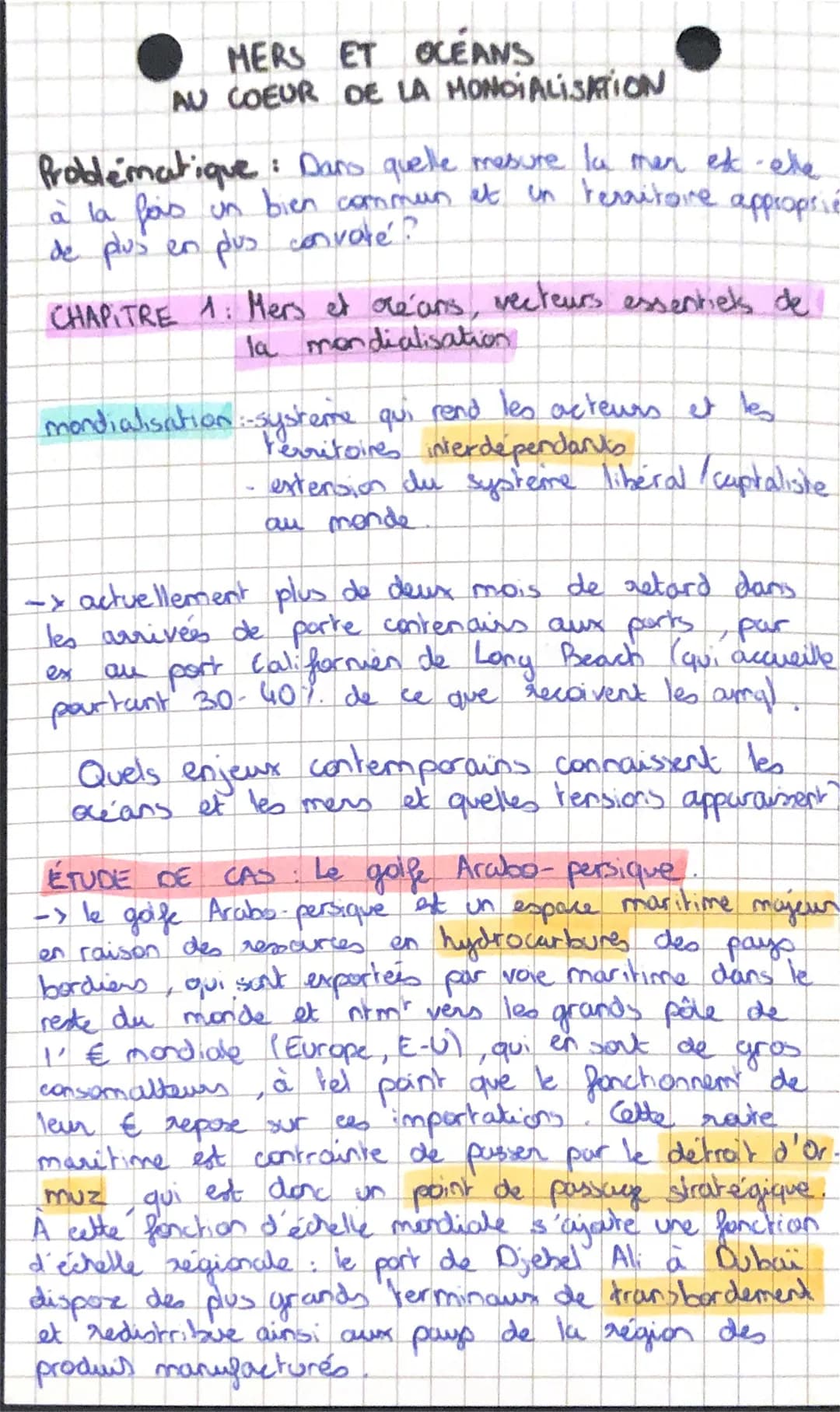 MERS ET OCEANS
AU COEUR DE LA MONDIALISATION
Problématique : Dans quelle mesure la men et elle
à la fois un bien commun it in territore appr