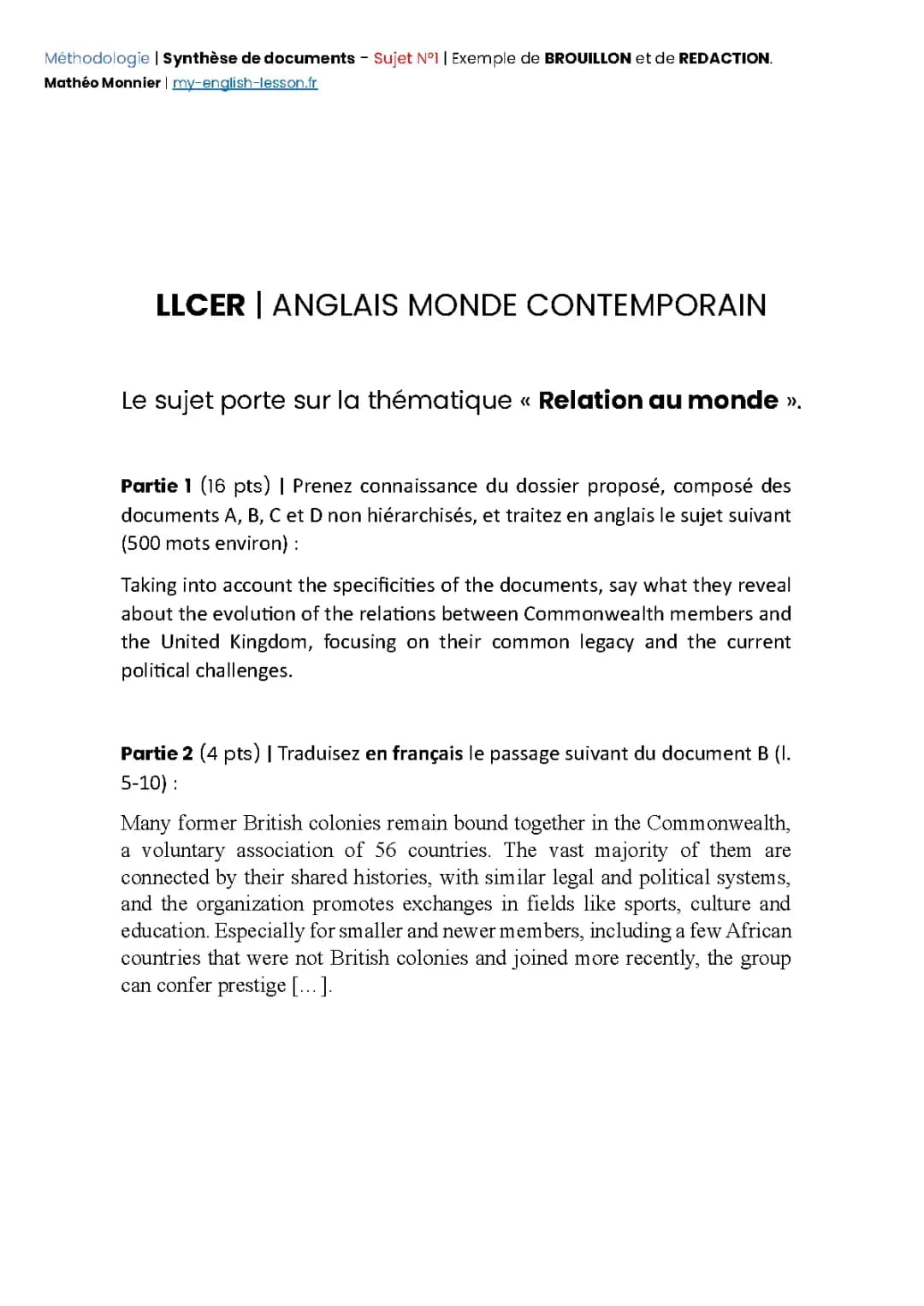 Easy Guide: Synthèse AMC Example and Bac Corrections 2023