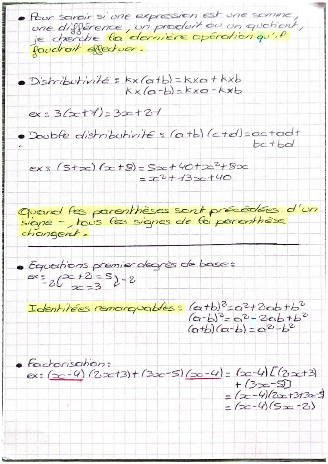 Mathématiques

I Nombres refatifs, fractions....

• Pour additionner des fractions, il faut qu'efles
aient le même dénominateur.
Pour soustr