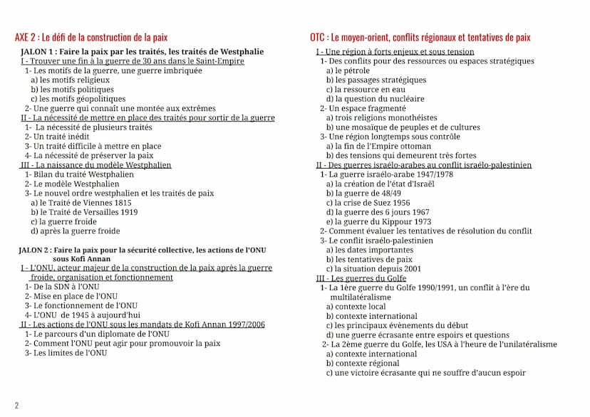 T2 : Faire la guerre, faire la paix,
formes de conflits
et modes de résolution
INTRO: Formes de conflits et tentatives de paix dans le monde