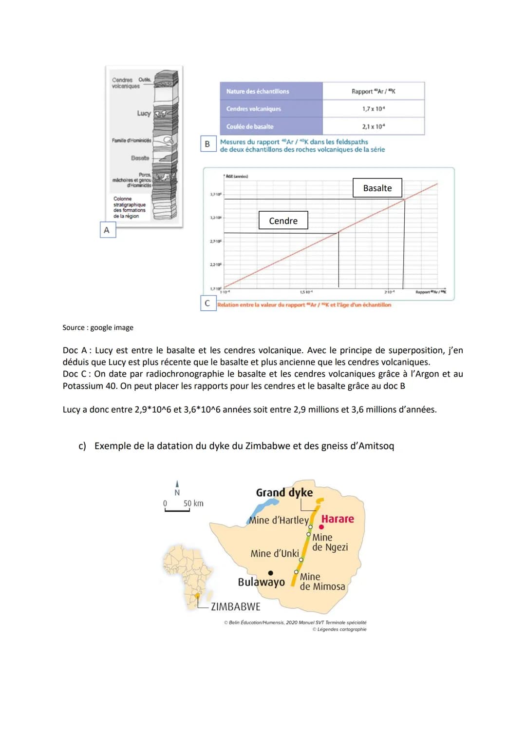 Chapitre 9
Comment peut-on dater des objets géologiques tels que des
minéraux ou des roches ou encore restituer la chronologie ?
I.
●
LE TEM