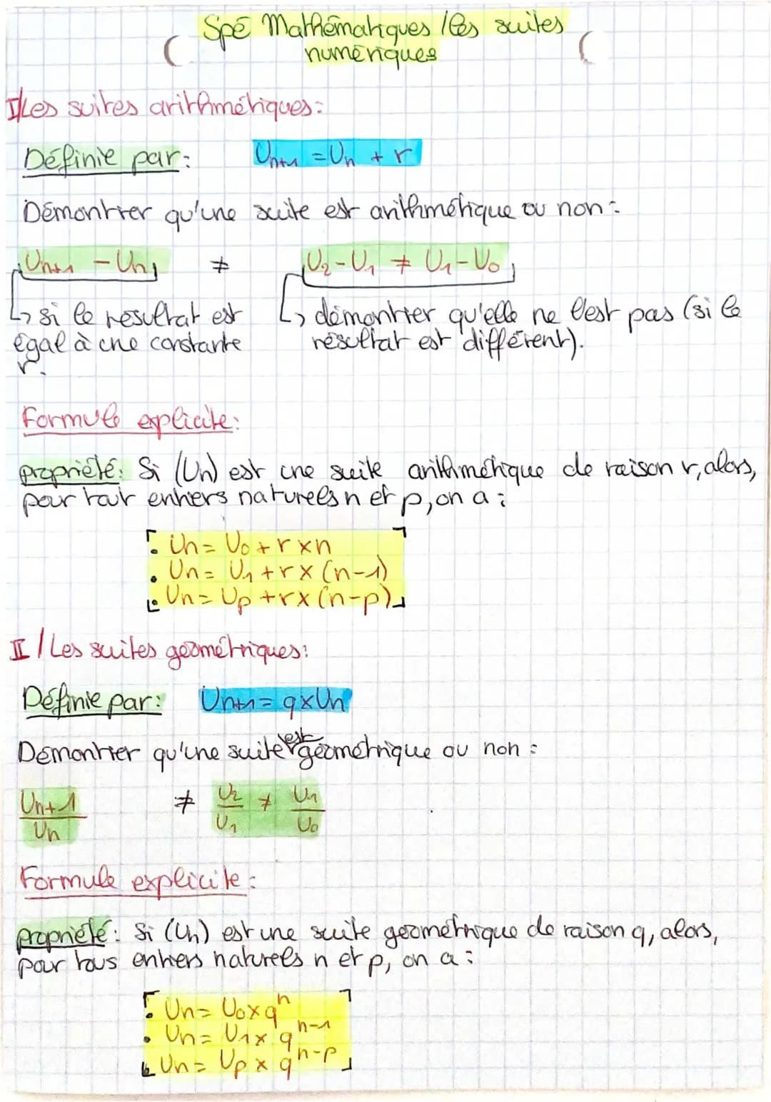 Amuse-toi avec les suites arithmétiques et géométriques: exercices corrigés et formules