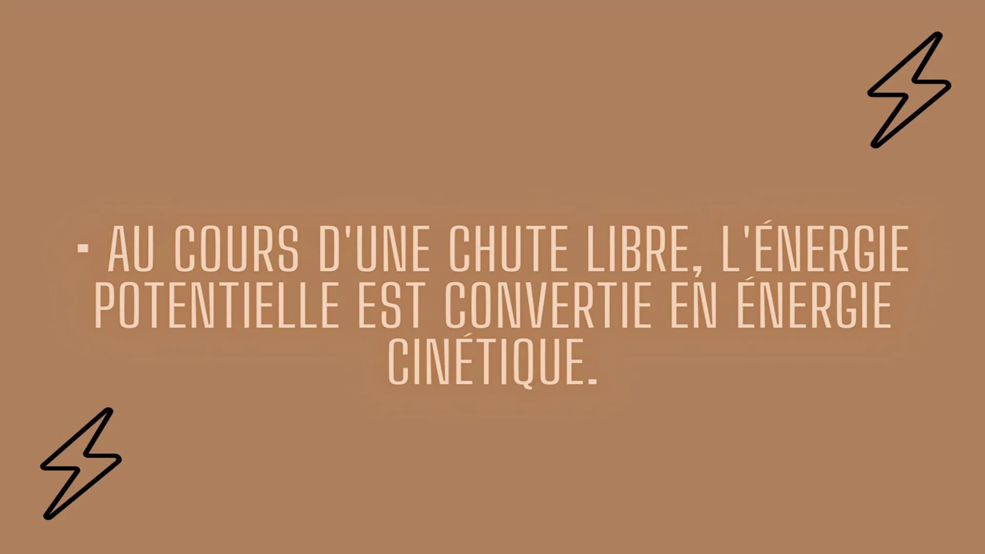 3
ÉNERGIE CINÉTIQUE ET
ÉNERGIE POTENTIELLE
M
Physique-chimie 4ème 1. QU'EST-CE QUE C'EST ?
s s
D'UN OBJET AUGMENTE
AVEC SA VITESSE.
L'ÉNERGI
