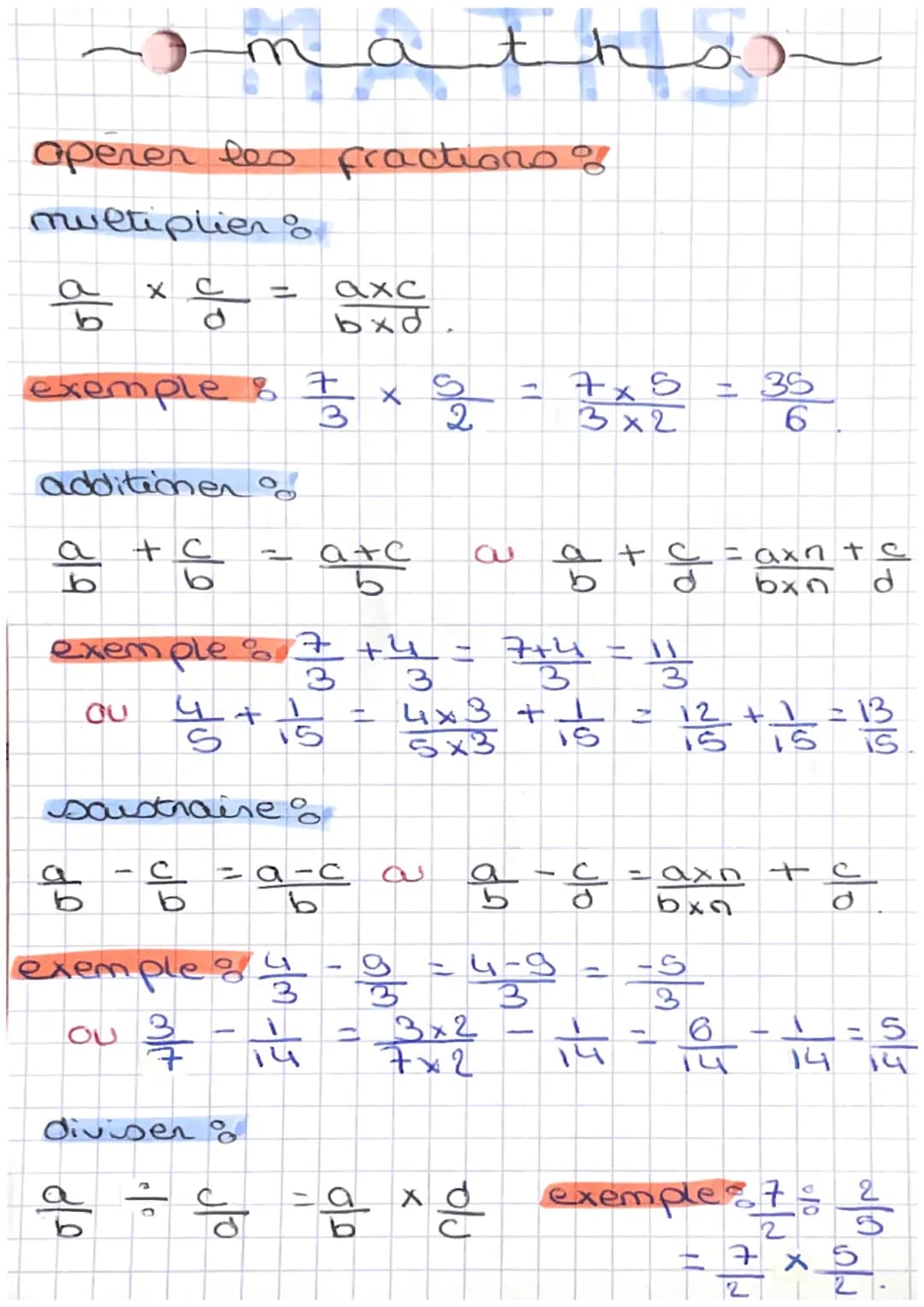 oma
Operen los Fractions %
multiplieno
음
이의
X C
exemple 87
B
additionen %
+등
OU
مطلقه
والی
saustraine
음-음
exemple 84
14
mla
exemple a 킁 +낙
3