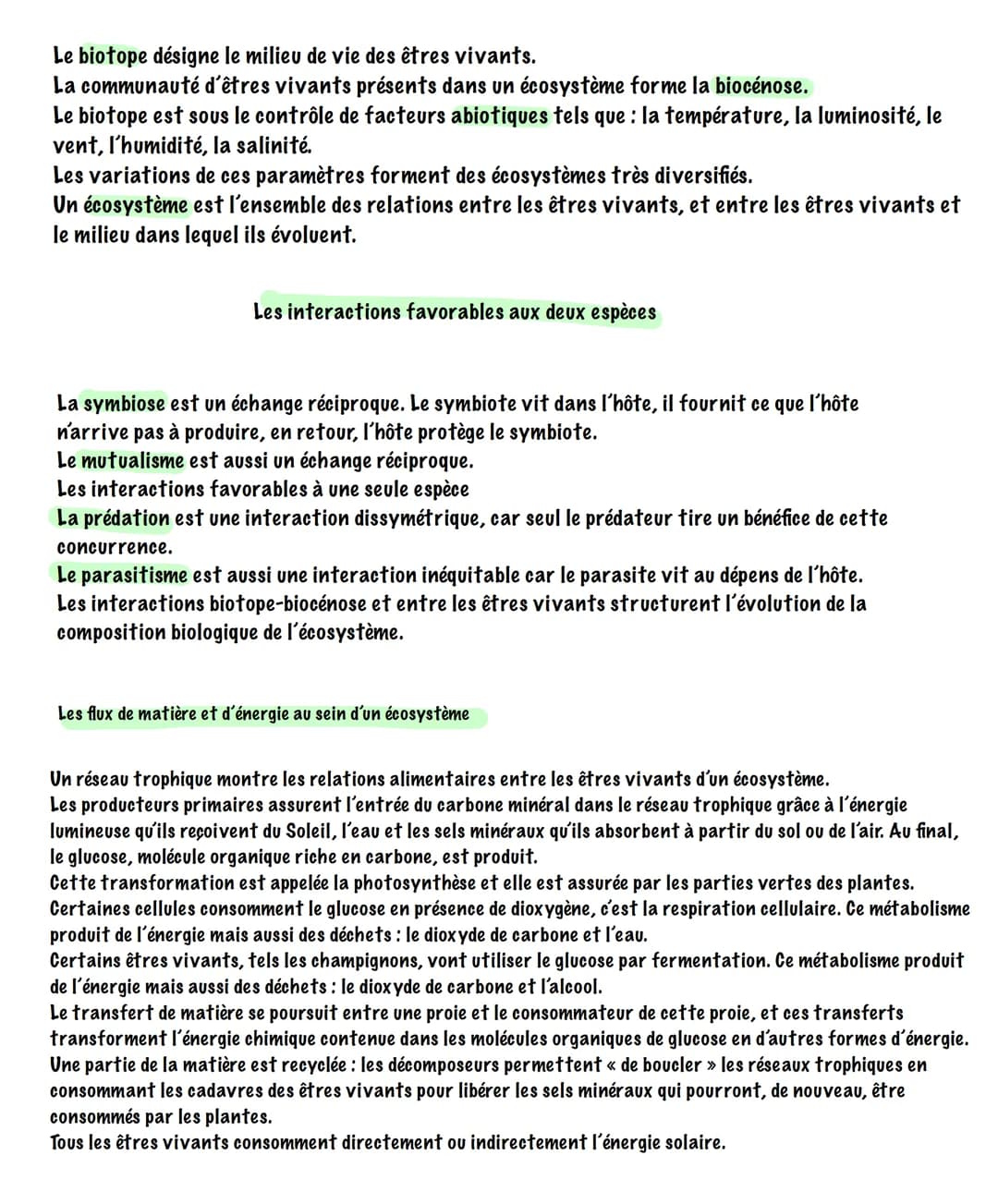 Définition
Biotope:
SVT-1ERE
Les interactions de la biocénose
Biocénose:
EMMAGM_IKKT
Perturbations dans l'écosystème
Le biotope désigne le m