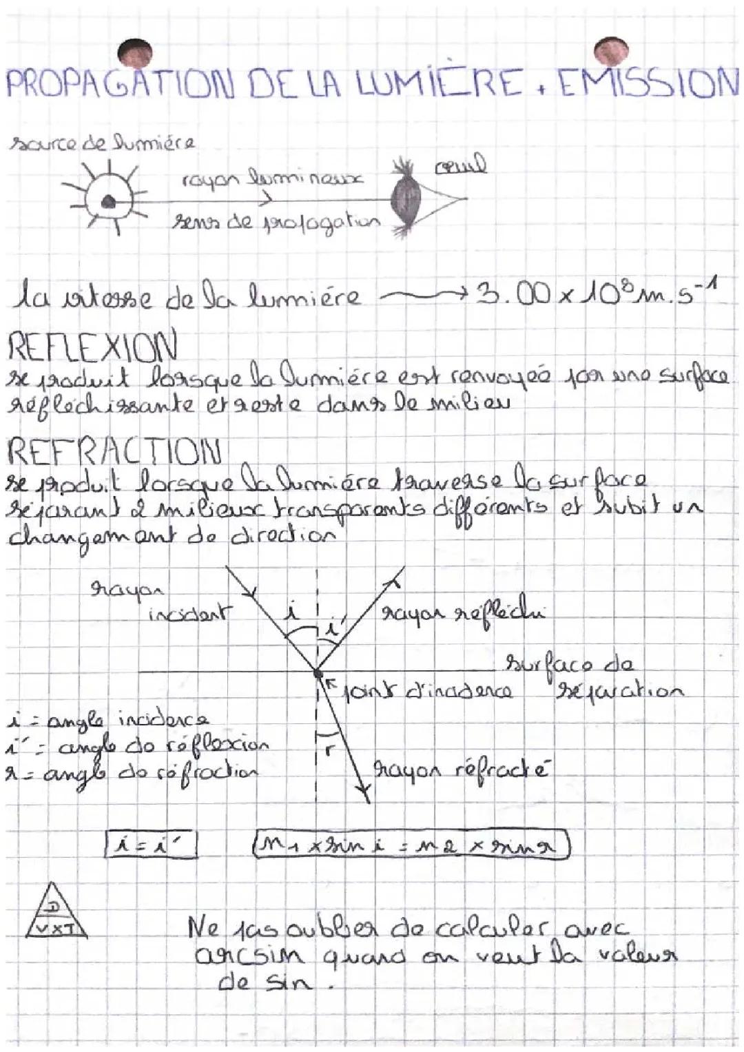 Propagation de la Lumière et Réflexion pour Collégiens - PDF Gratuits