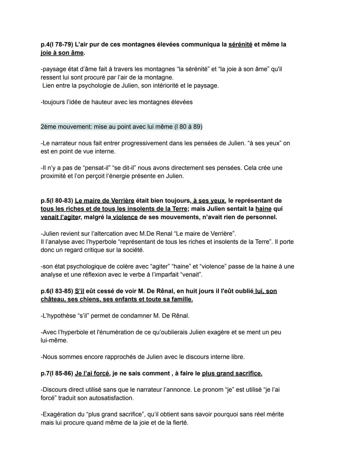 Séquence: Stendhal, Le rouge et noir
e
texte n°1 BAC de Français
Explication :
Parcours: Le personnage de roman, éthiques
et valeurs
chapitr