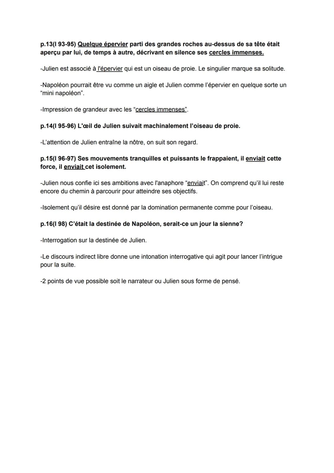 Séquence: Stendhal, Le rouge et noir
e
texte n°1 BAC de Français
Explication :
Parcours: Le personnage de roman, éthiques
et valeurs
chapitr