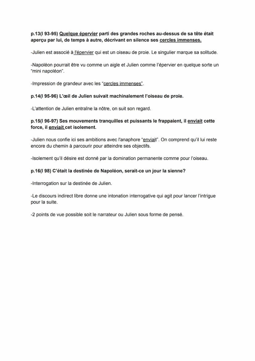 Séquence: Stendhal, Le rouge et noir
e
texte n°1 BAC de Français
Explication :
Parcours: Le personnage de roman, éthiques
et valeurs
chapitr