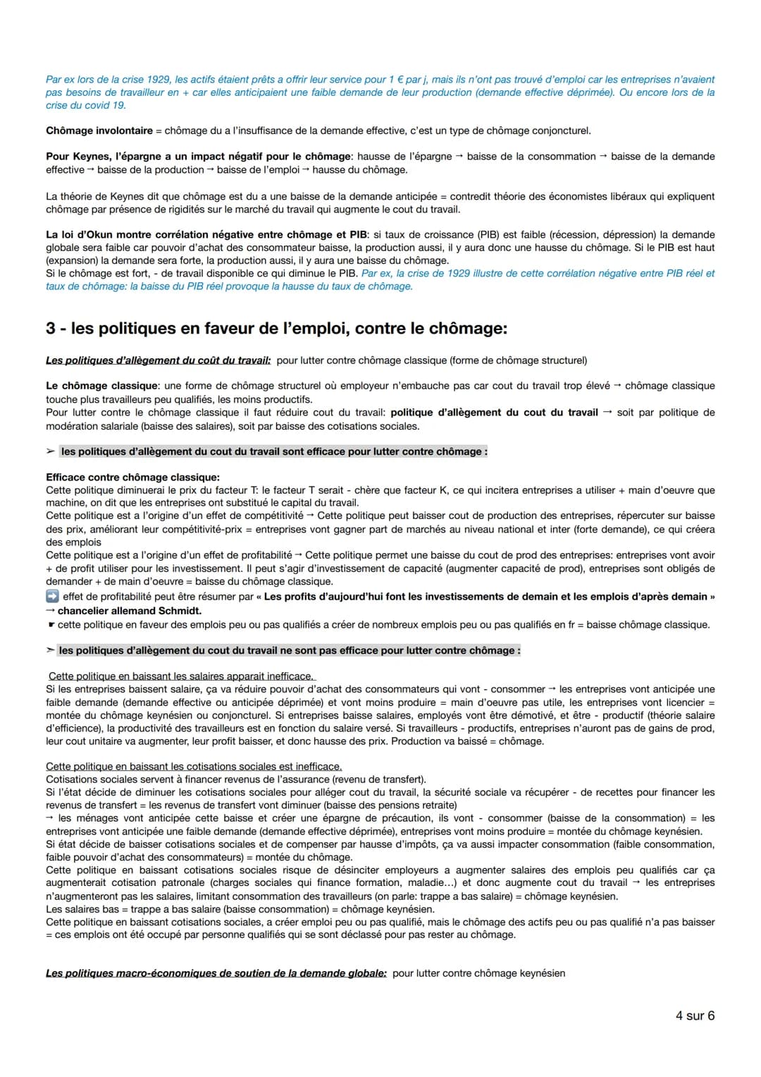 Éco chap 3: comment lutter contre le chômage ?
1- comment définir et mesurer l'emploi, le chômage et le sous-emploi?
Les principaux indicate