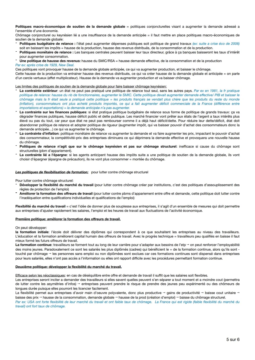 Éco chap 3: comment lutter contre le chômage ?
1- comment définir et mesurer l'emploi, le chômage et le sous-emploi?
Les principaux indicate