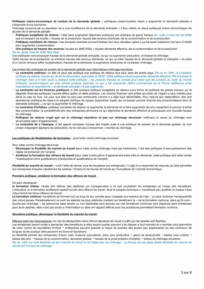 Éco chap 3: comment lutter contre le chômage ?
1- comment définir et mesurer l'emploi, le chômage et le sous-emploi?
Les principaux indicate