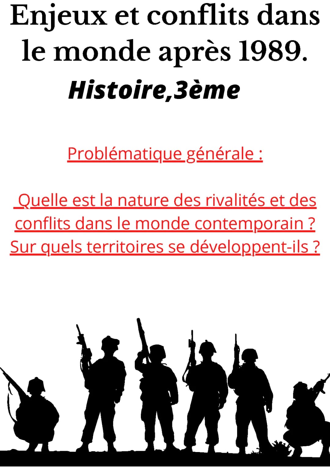 Enjeux et conflits dans le monde après 1989.