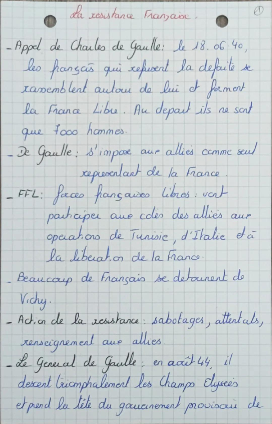 La resistance Franjabe
- Appel de Charles de Gaulle: le 18.06.40,
les français qui xefusent la defaite se
xaxemblent autour de lui I fament
