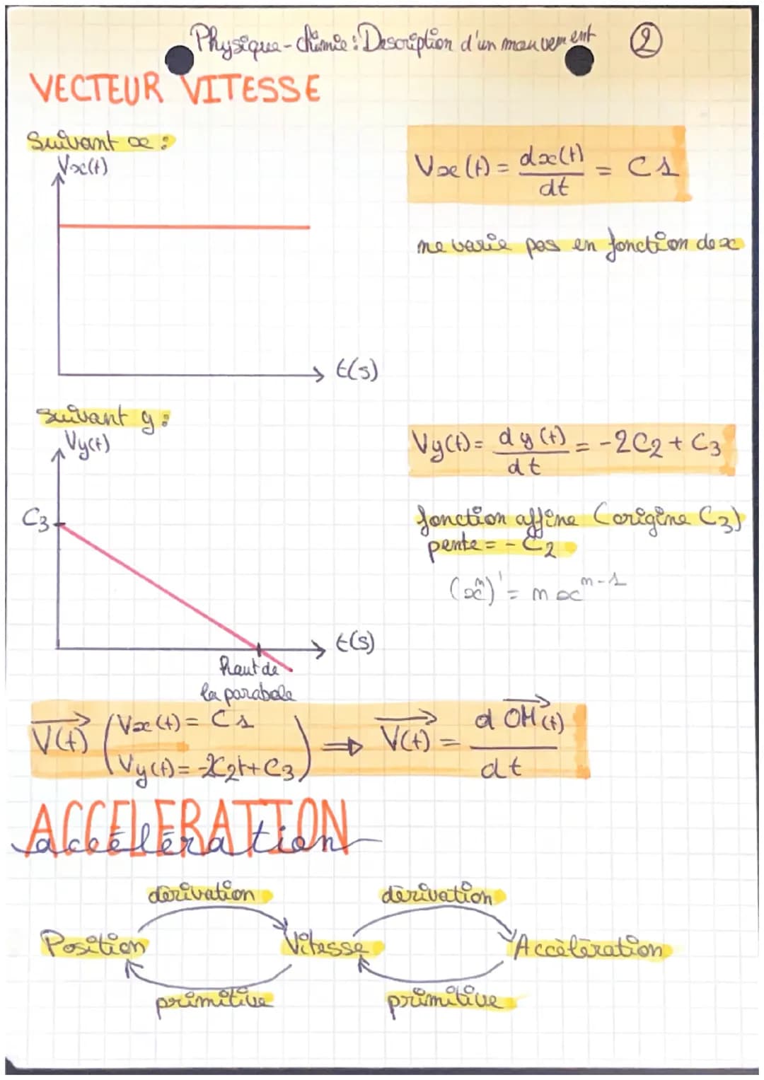 Physique-Chimie: Description d'un mouvement
Rappels
Etude du mouvement d'an système:
•definir le système
-définir le referentiel
- definir l