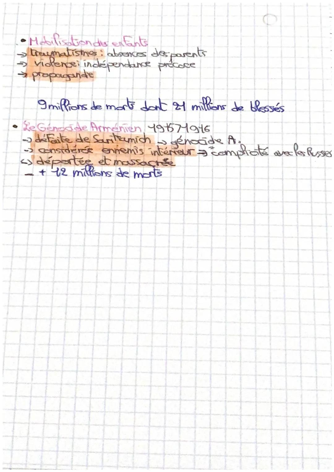 histo
ir
La Première Guerre Mondial
Civils et militaires dans la Première GM
• Armes modernes et meurtrières, dous, mutrailleuses, fusils,
g