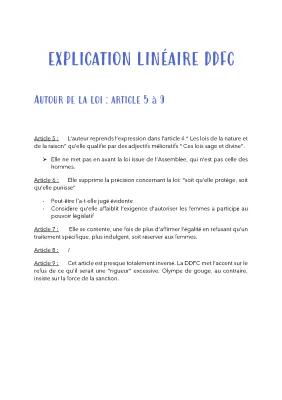 Know Explication linéaire DDFC 1ère  thumbnail