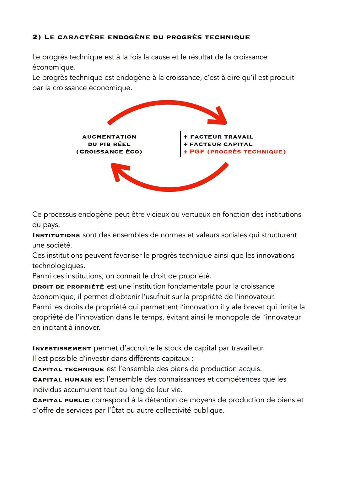 SOURCES ET DÉFIS DE LA CROISSANCE
ÉCONOMIQUE
QUELS SONT LES SOURCES ET LES DÉFIS DE LA CROISSANCE
ÉCONOMIQUE?
I. LE PROCESSUS DE LA CROISSAN