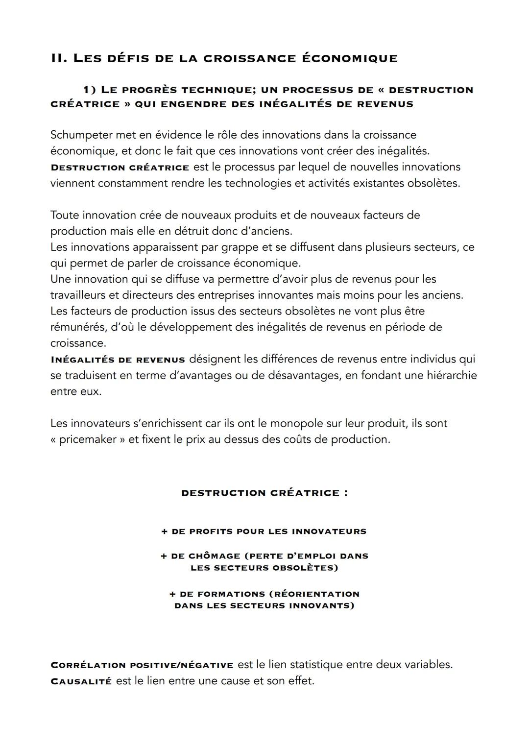 SOURCES ET DÉFIS DE LA CROISSANCE
ÉCONOMIQUE
QUELS SONT LES SOURCES ET LES DÉFIS DE LA CROISSANCE
ÉCONOMIQUE?
I. LE PROCESSUS DE LA CROISSAN