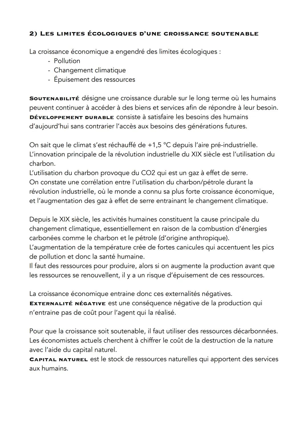 SOURCES ET DÉFIS DE LA CROISSANCE
ÉCONOMIQUE
QUELS SONT LES SOURCES ET LES DÉFIS DE LA CROISSANCE
ÉCONOMIQUE?
I. LE PROCESSUS DE LA CROISSAN