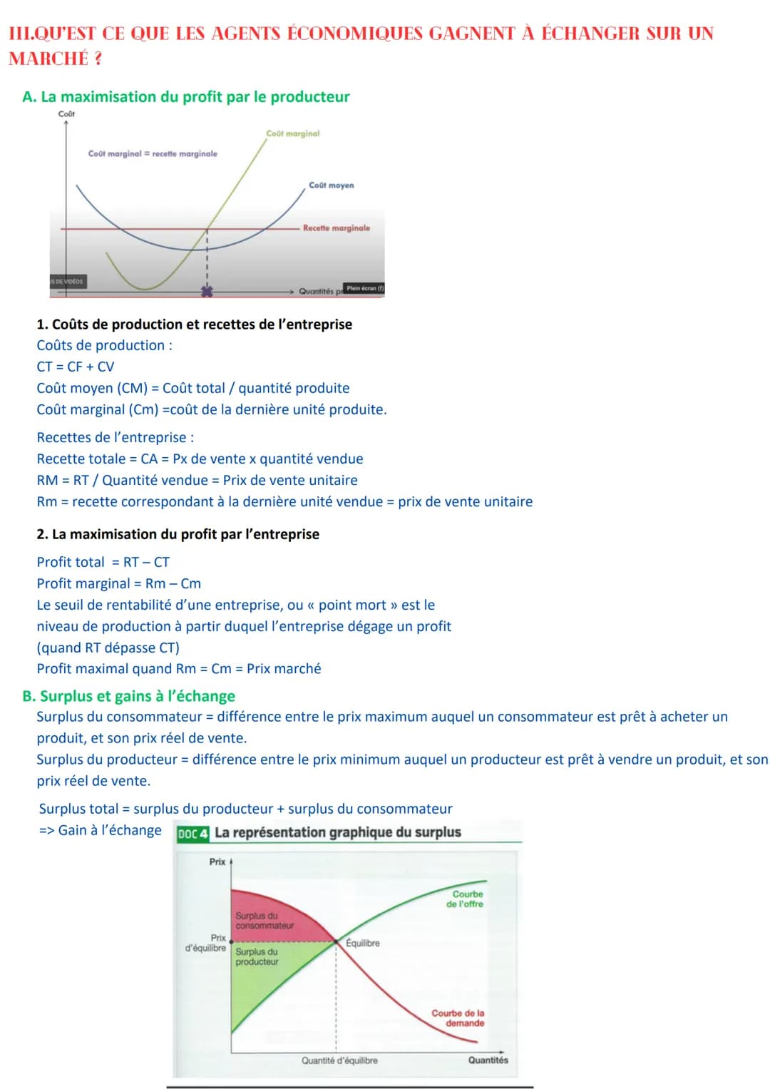 Comment un marché,
concurentiel fonctionne t-il?
CHAPITRE 3 SES
Les définitions
Le marché est un lieu physique ou abstrait, où se confronten