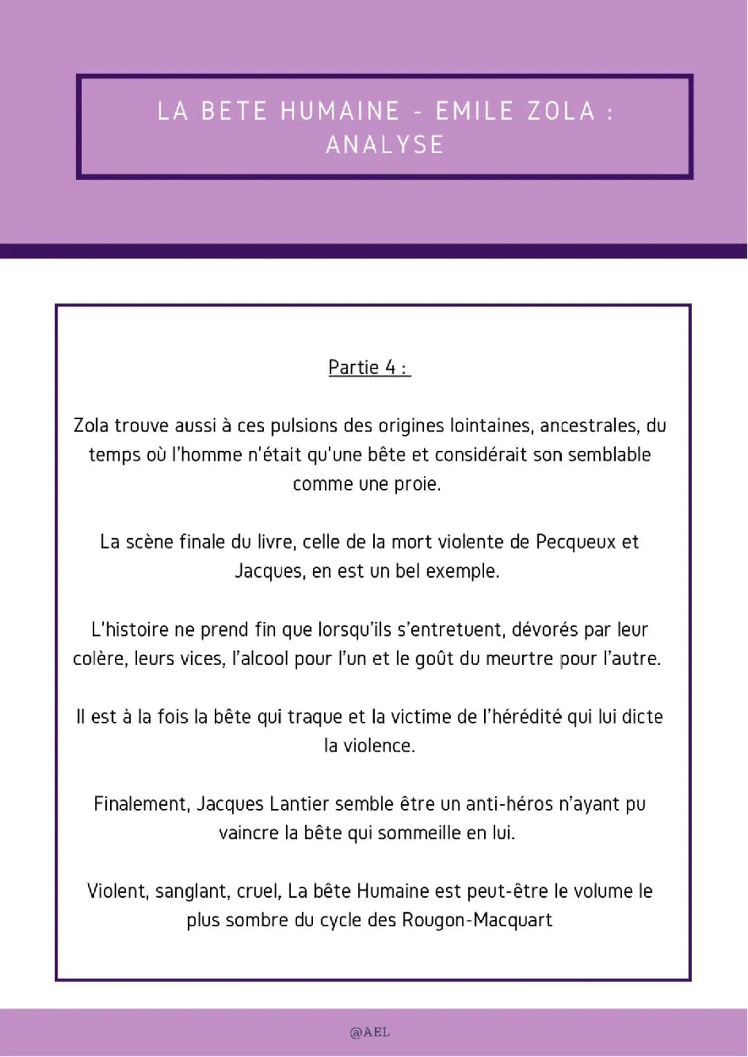 La Bête Humaine d'Émile Zola - Résumé et Analyse Partie 4