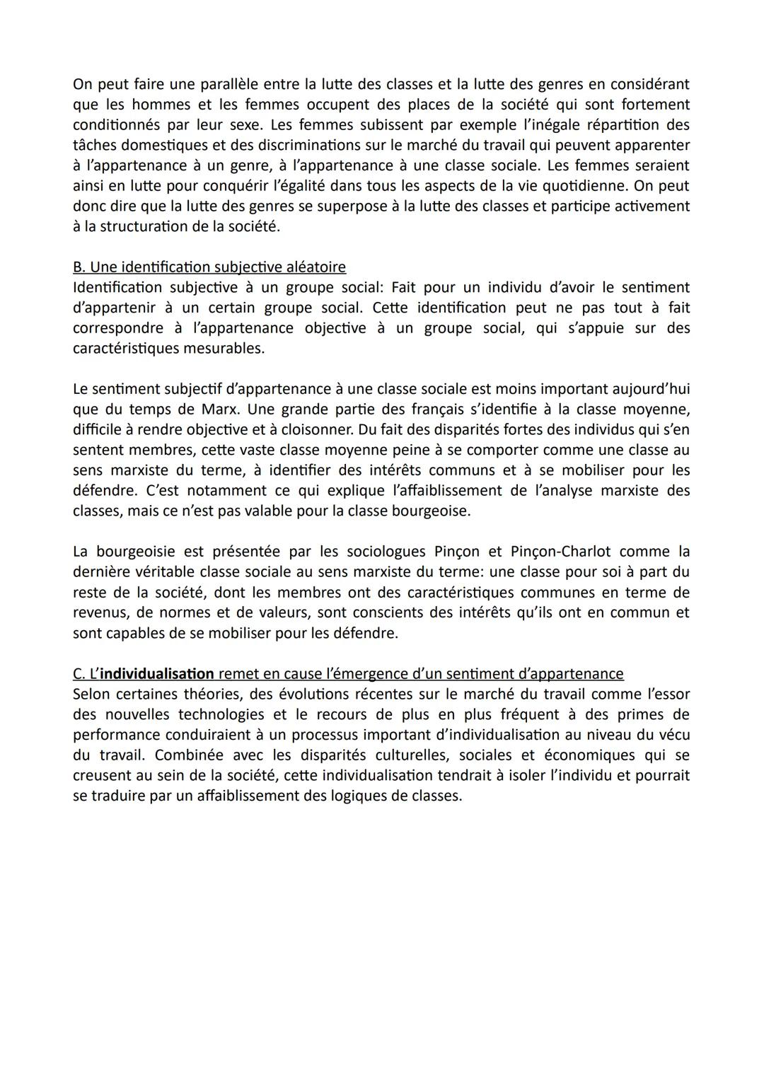 1. Quels sont les facteurs qui structurent et hiérarchisent l'espace social?
A. Les facteurs liés à la catégorie socio-professionnelle, au d