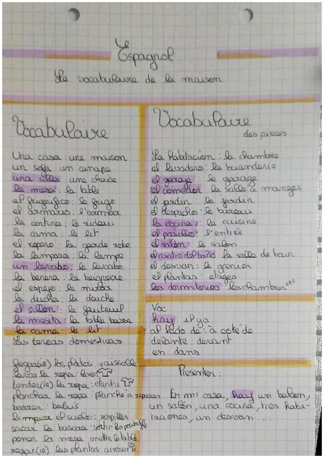 Le vocabulaire de la maison 