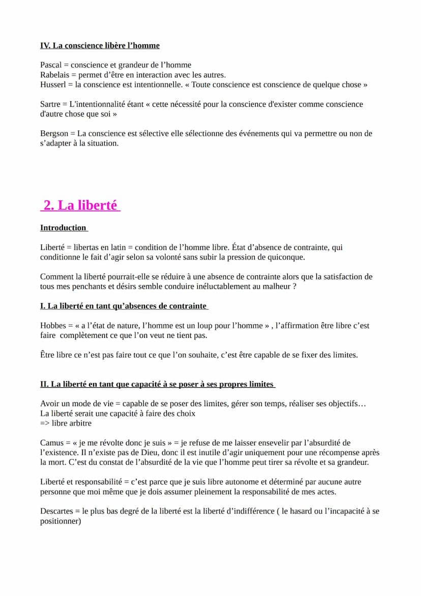 1.La conscience
I. Def et problématique
Conscience entité du psychisme humain grâce à laquelle nous rentrons en contact avec le monde et
ave