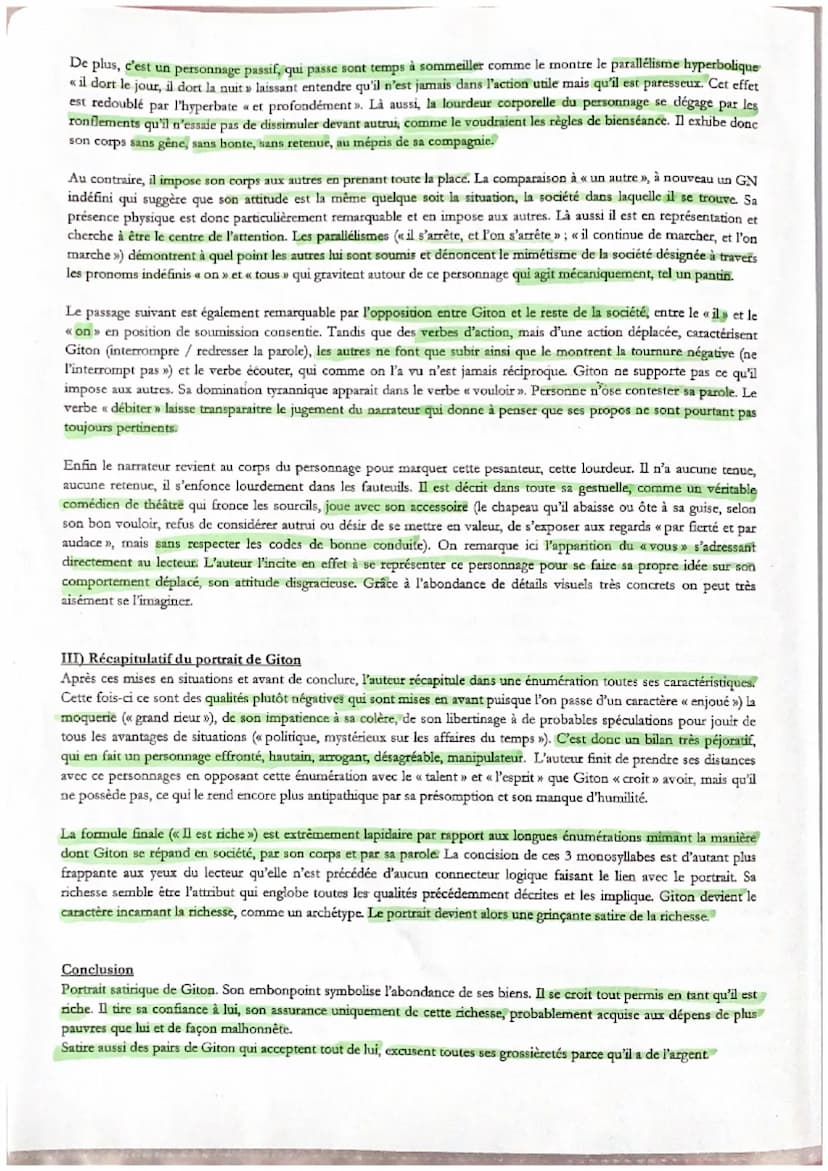 Introduction:
LES CARACTERES-JEAN DE LA BRUYERE,
«DES BIENS DE FORTUNE», REMARQUE 83: GITON
Contextualisation :
Dernier portrait du livre VI