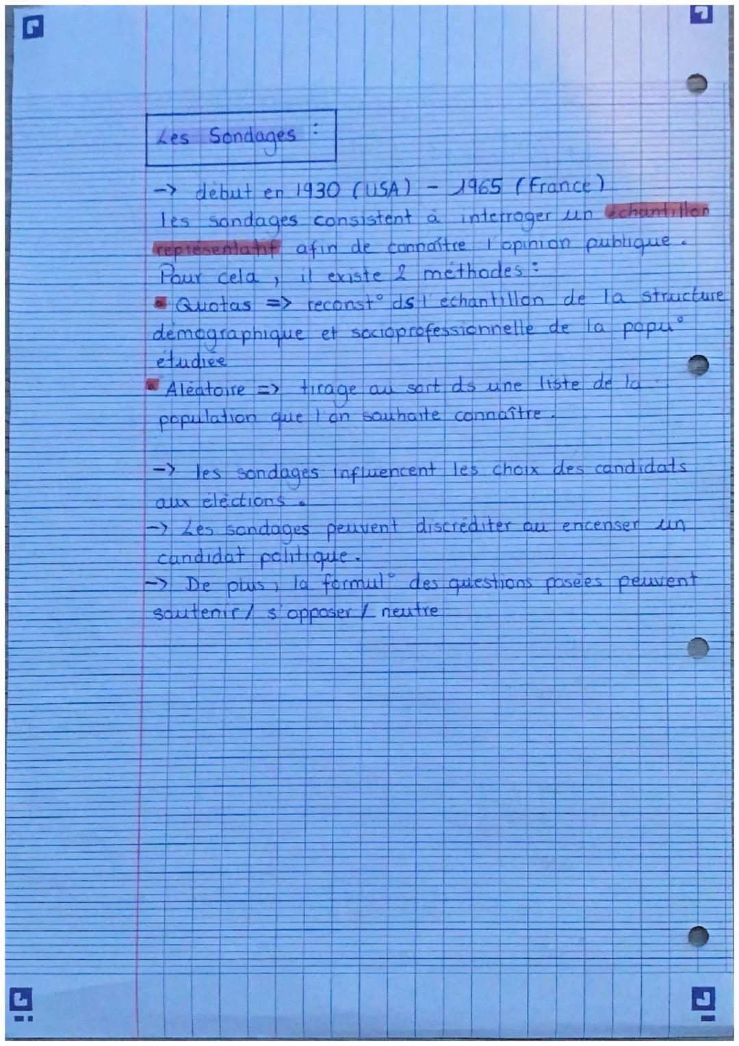 Definitions
q
opinion= avis sur un sujet par un individu
opinion publ ensemble de jugements sur des
sujets auxquels adherent une grande majo