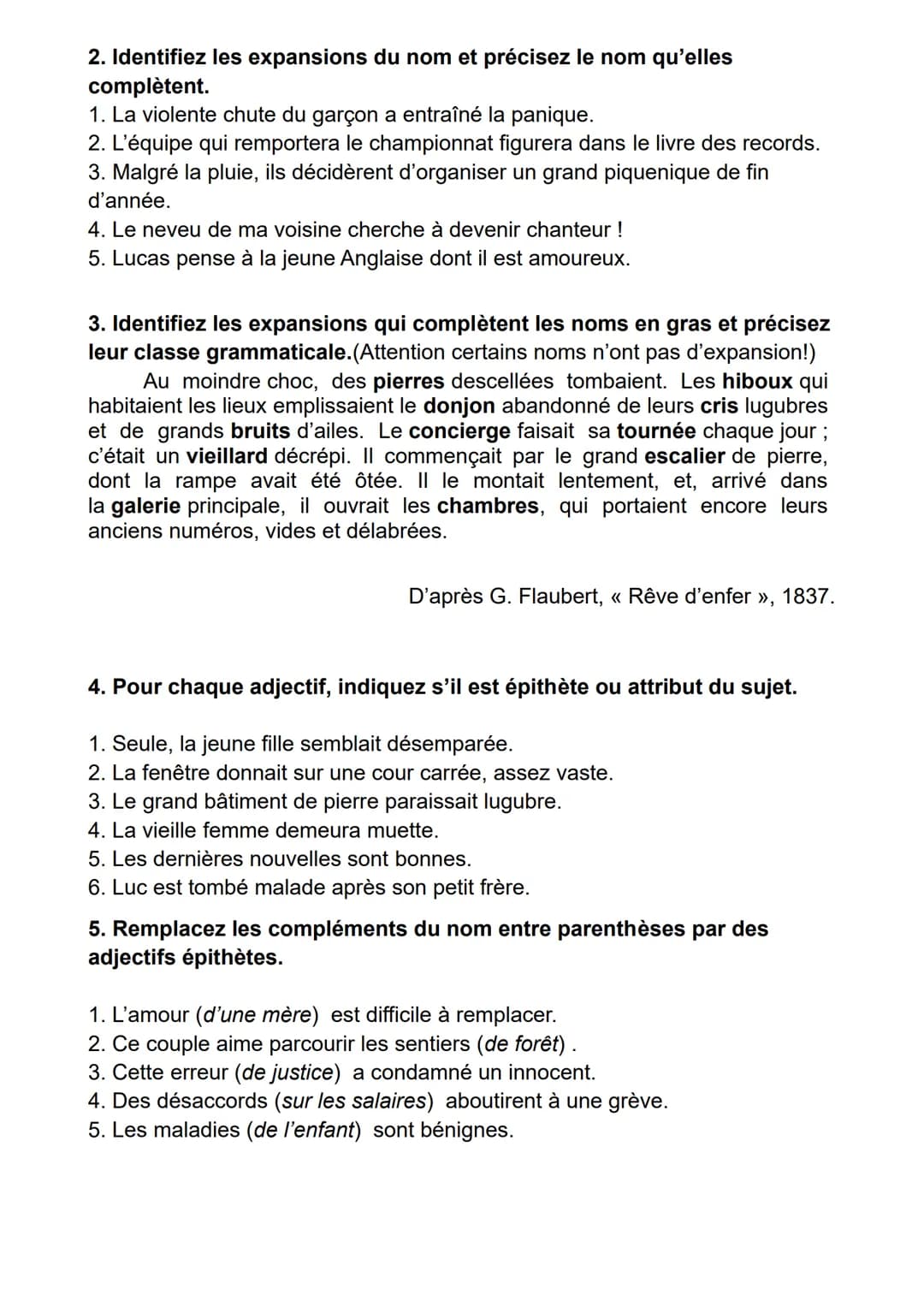 Séquence 5, séance 3.
Grammaire.
Exercice d'observation :
<< New York est une ville fascinante, aux larges avenues, où tout semble possible.