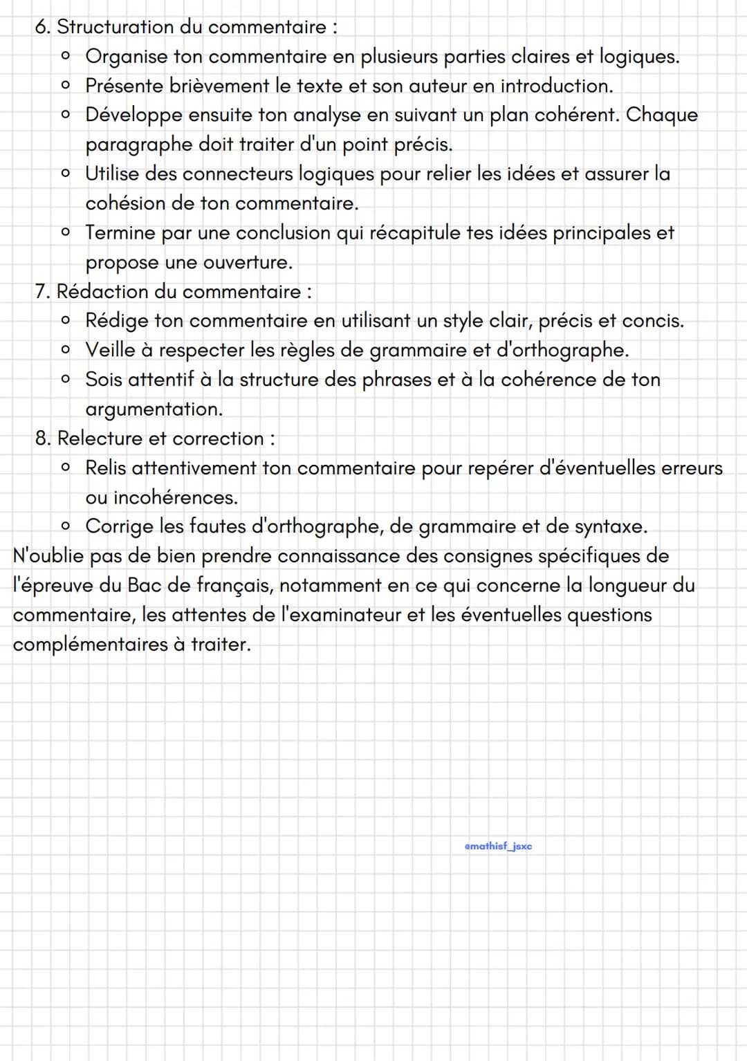 emathisf_jsxc
Français
Méthode commentaire de texte
Le commentaire de texte est une épreuve clé du Bac de français. Voici une
fiche méthode 