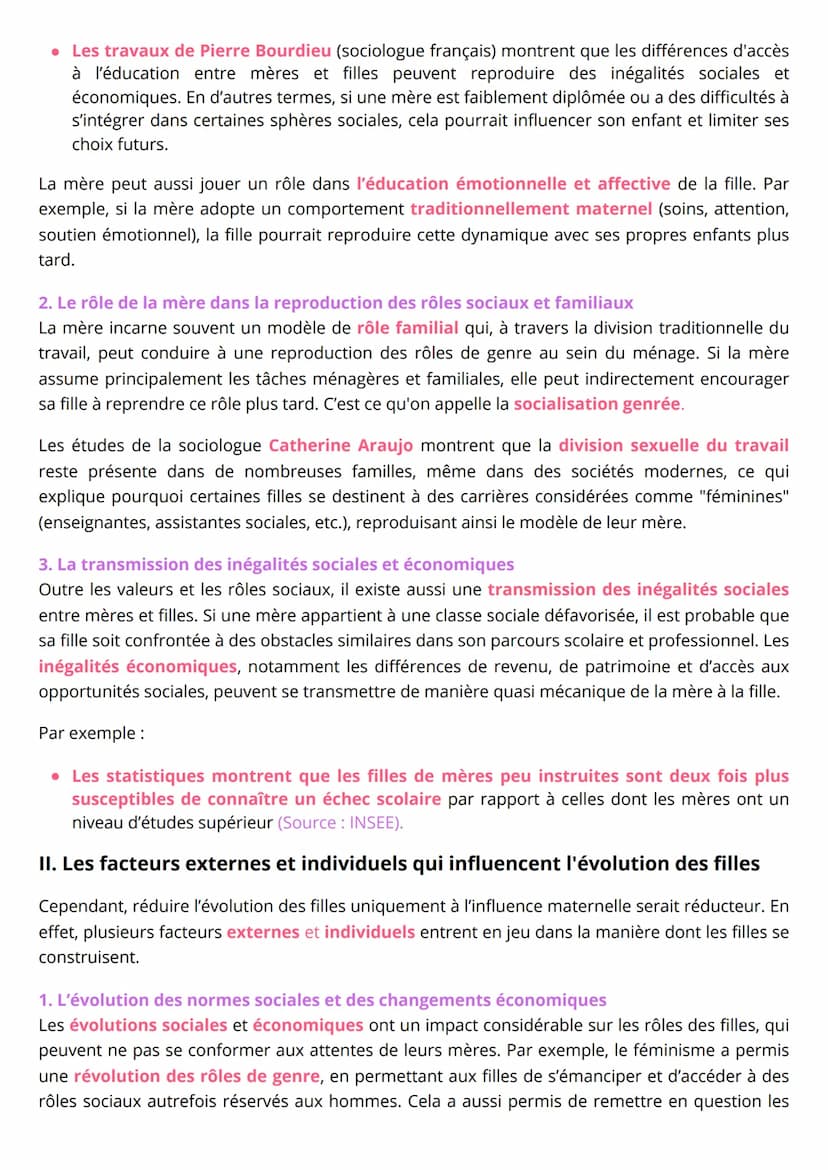 --- OCR Start ---
GRAND ORAL SES
Dans quelle mesure le dicton "telle mère, telle
fille" est-il une réalité sociale ?
Ce dicton populaire sug