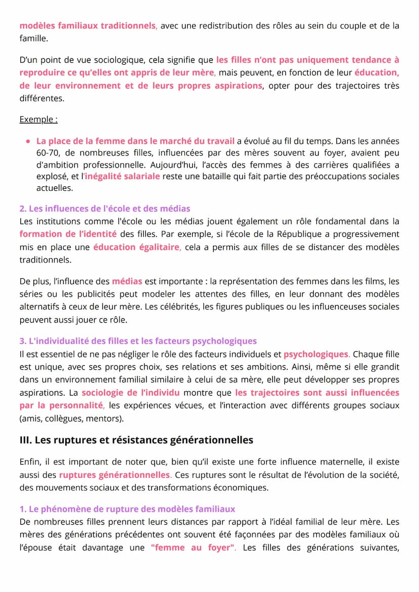--- OCR Start ---
GRAND ORAL SES
Dans quelle mesure le dicton "telle mère, telle
fille" est-il une réalité sociale ?
Ce dicton populaire sug